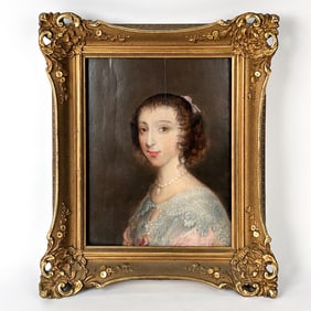 17TH C. BRITISH PORTRAIT OF WOMAN