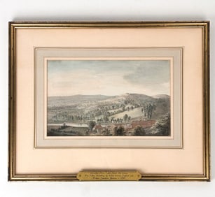 LATE 18TH C. BRITISH WATERCOLOR VIEW WYE VALLEY