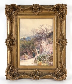 ALFRED PARSONS (BRITISH, 1847-1920) JAPANESE SCENE