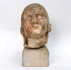 ROMAN EGYPT BAHANSA RELIEF HEAD 3RD/4TH C. AD