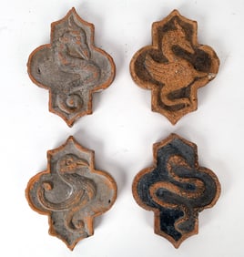 (4) 15TH/16TH C. AUVERGNE FRENCH CEILING TILES