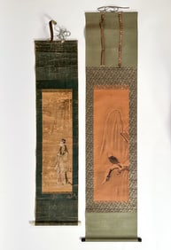 (2) JAPANESE PAINTED SCROLLS