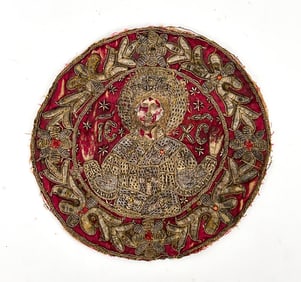 GREEK ORTHODOX BULLION EMBROIDERED ROUNDLE