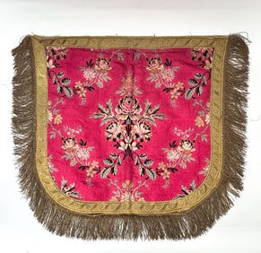 18TH C. BROCADE COPE HOOD