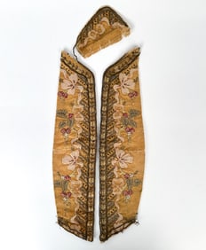 FINELY EMBROIDERED LATE 18TH C. TEXTILES