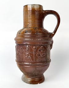 CIRCA 1600 GERMAN RAEREN STONEWARE JUG