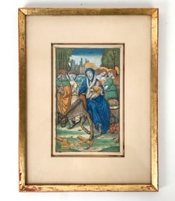 SIMON VOSTRE 1508 ILLUMINATED PAGE ON VELUM