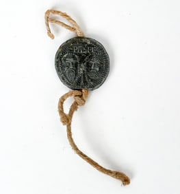 LEAD PAPAL BULLA OF URBAN V 1362-1370