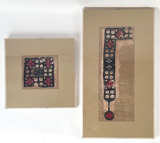 (2) FRAMED COPTIC TEXTILES CIRCA 6TH/7TH CENTURY