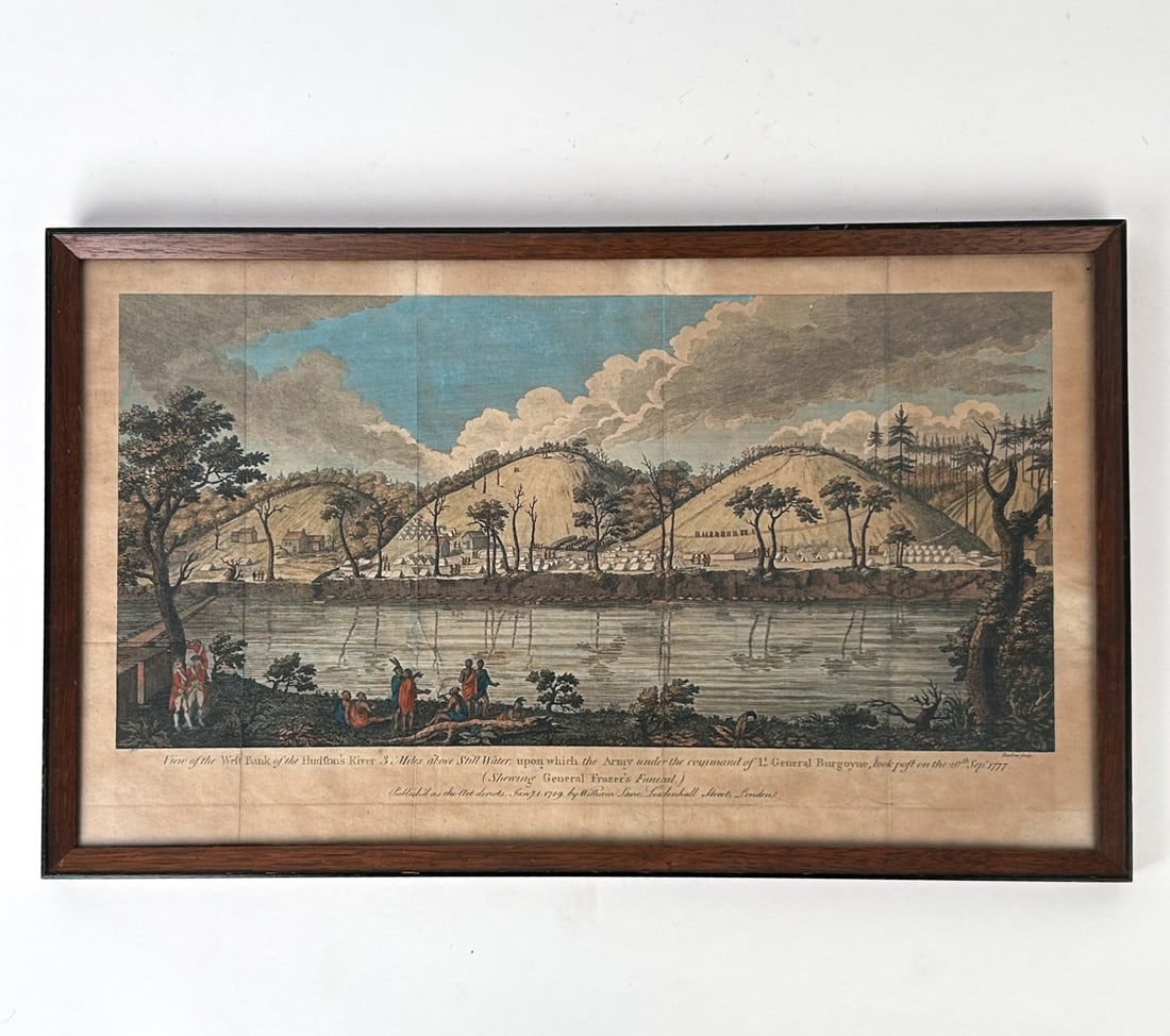 RARE 18TH C. ENGRAVING BATTLE OF SARATOGA 1789 (1 of 8)