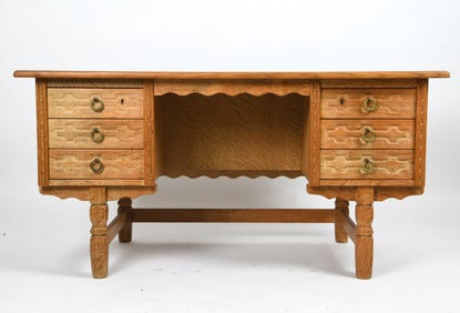 ATTR. HENNING KJAERNULF OAK WRITING DESK C.1960S
