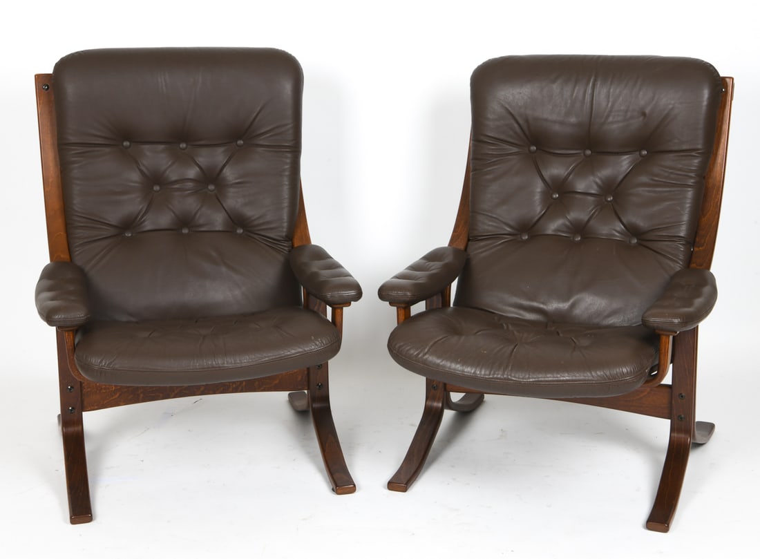 ATTR. JON HJORTDAL NORWEGIAN LOUNGE CHAIRS C 1970S (1 of 16)