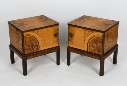 MANNER OF SVENSKA ART DECO NIGHTSTANDS C. 1940S