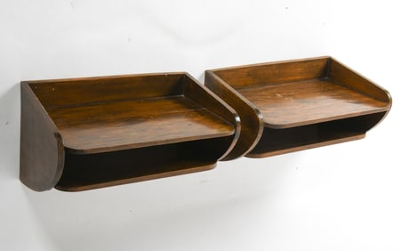 MELVIN MIKKELSEN STYLE WALNUT FLOATING SHELVES