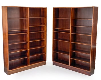 PAIR OF POUL HUNDEVAD DANISH ROSEWOOD BOOKCASES