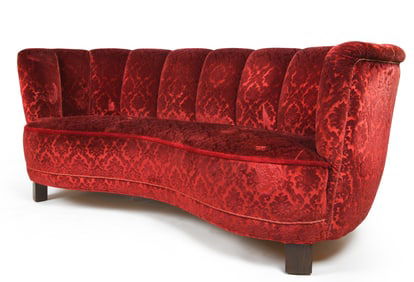 DANISH ART DECO BANANA SOFA C. 1940S