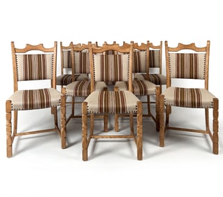 (8) HENNING KJAERNULF STYLE DANISH DINING CHAIRS