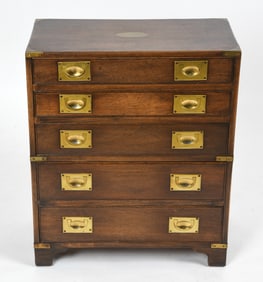 REPRODUX BRITISH CAMPAIGN CHEST OF DRAWERS