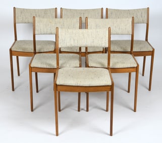(6) ATTR. D-SCAN DANISH TEAK DINING CHAIRS C.1970S