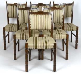 (6) ATTR. HENNING KJAERNULF DINING CHAIRS C. 1970S