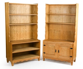 PAIR HENNING KJAERNULF STYLE DANISH OAK BOOKCASES