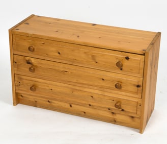 SWEDISH PINE LOW HALL CHEST C. 1970S