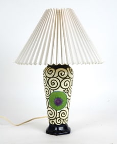 ATTR. DITMAR URBACH ART DECO SWIRL TABLE LAMP