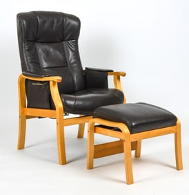 NORDIC EASY CHAIR W/ FOOTSTOOL