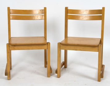 IKEA "PANTER" BEECH CHILDREN'S CHAIRS C. 1991