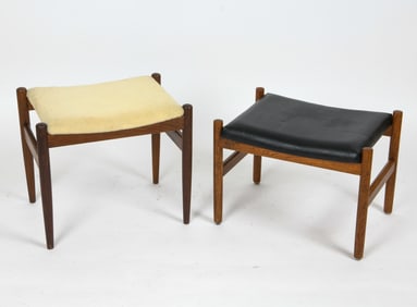 HUGO FRANDSEN FOR SPOTTRUP TEAK OTTOMANS C. 1960S