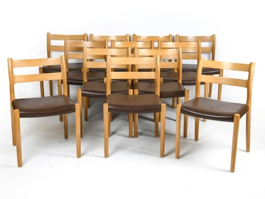 N. O. MOLLER MODEL 84 DINING CHAIRS C. 1970S
