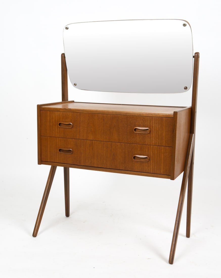 AG SPEJL KOBBERBESKYTTET DANISH TEAK VANITY 1960S (1 of 14)