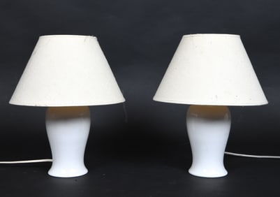 PAIR OF HAGRO DANISH CERAMIC TABLE LAMPS C. 1970S