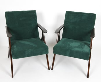 PAIR OF MODEL B-310 VAR POLISH ARMCHAIRS C. 1960S