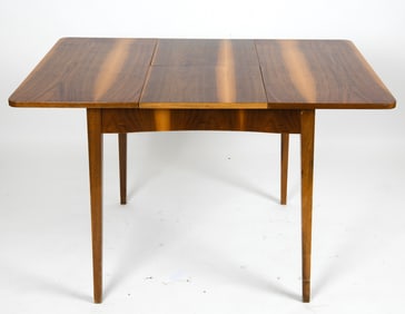 POLISH WALNUT & MAHOGANY EXTENDING DINING TABLE