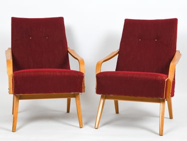 JAROSLAV SMIDEK CZECHOSLOVAKIAN BEECH ARMCHAIRS