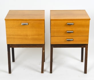 UP ZAVODY CZECH BEECH NIGHTSTANDS C.1960S