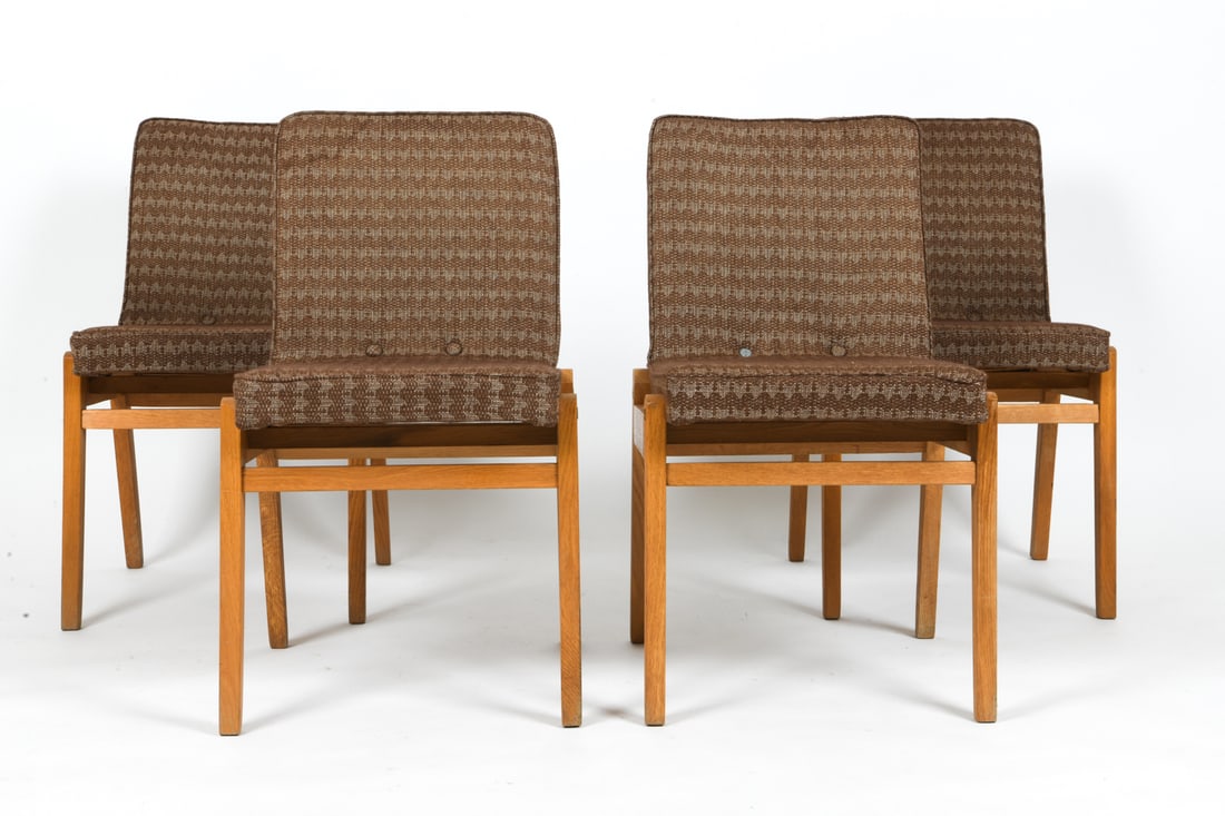 KUDOWA III POLISH BEECH DINING CHAIRS C. 1970S (1 of 11)