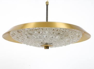 CARL FAGERLUND FOR LYFA BRASS CEILING LAMP C.1960S