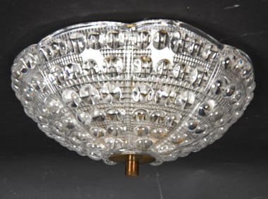 CARL FAGERLUND BRASS & CRYSTAL CEILING LIGHT 1960S