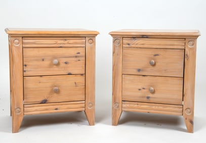 PAIR OF SWEDISH PINE NIGHTSTANDS C. 1970S
