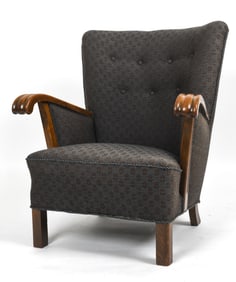 SCANDINAVIAN DECO STYLE LOUNGE CHAIR C. 1950S