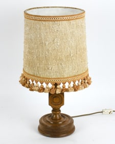 MID-CENTURY DUTCH OAK TABLE LAMP C. 1970S