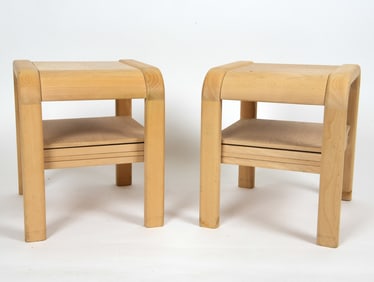 PAIR OF WILLY NORGAARD BEECH NIGHTSTANDS C. 1990S