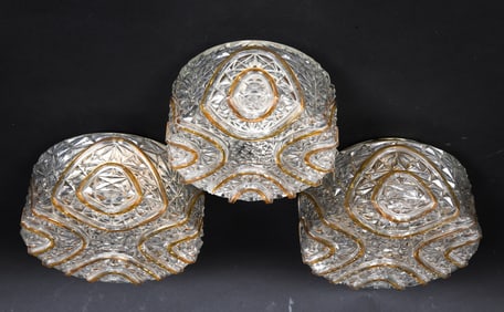 (3) SCANDINAVIAN ART DECO STYLE CEILING LAMPS