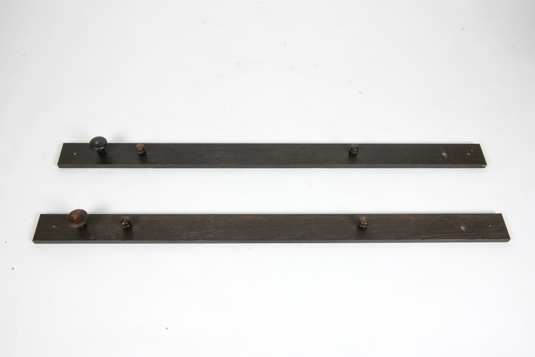 PAIR OF DANISH STAINED OAK COAT RACKS C. 1950S (1 of 5)