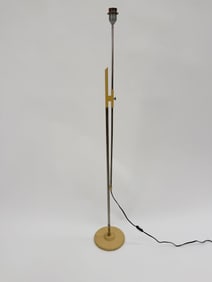 MID-CENTURY POLISH CHROME ADJUSTABLE FLOOR LAMP