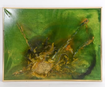 MID-CENTURY DANISH ABSTRACT PAINTING O/C