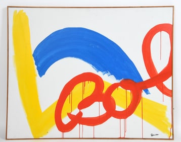 BOB CARIGNAN (AMERICAN) ABSTRACT PAINTING O/C 1985