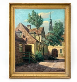 F. SVENDSEN (DANISH 1885-1975) THE COURTYARD